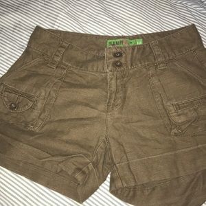 brown shorts